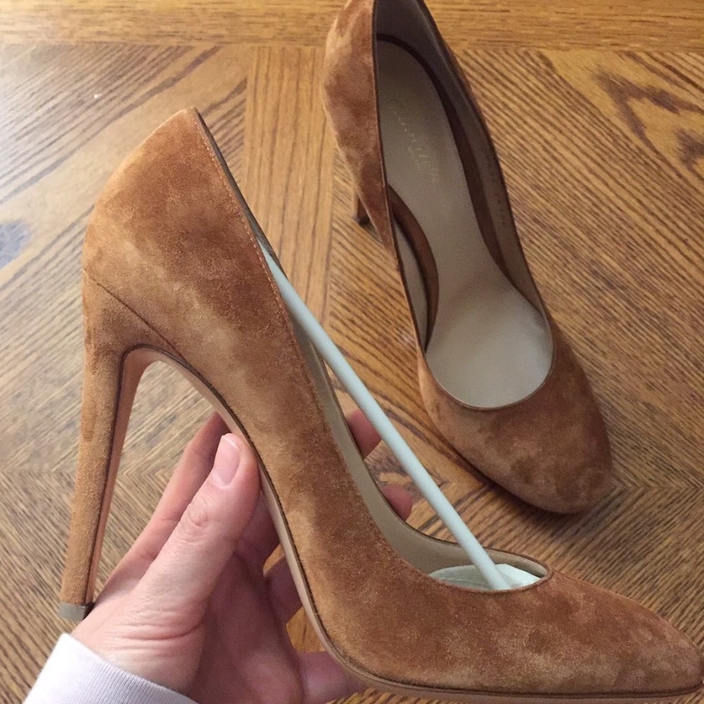 Gianvito Rossi Suede Roma Heels
